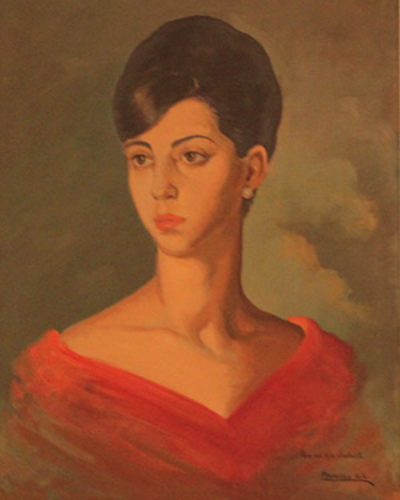 Retrato de la hija del Pintor Oleo sobre lienzo