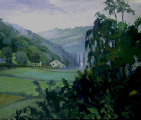 Bagneres de Bigorre – Paisaje 1936. 50 x 60